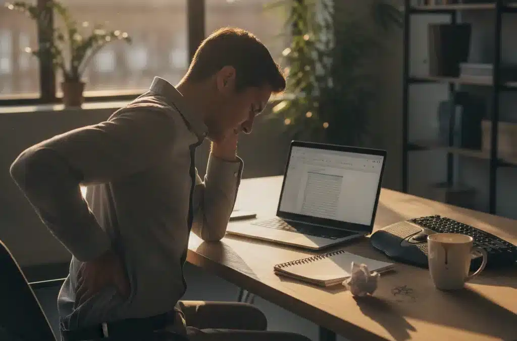 Mal de dos au travail de bureau, conseils d'ostéopathe - mal dos travail bureau